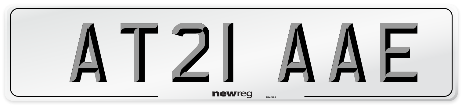 AT21 AAE Number Plate from New Reg